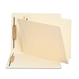 End Tab Folders, 3/4 Expansion, 2 Fasteners, 11 pt. Manila, Letter, 250/Ctn