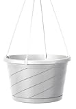 Akro-Mils HSI10008A10 Euro Swirl Hanging Basket, White, 10-Inch