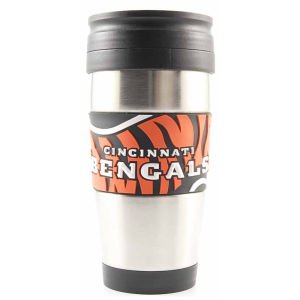 Cincinnati Bengals Travel Mug: 15 oz Stainless Steel Travel Tumbler