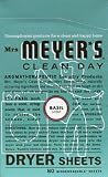 Mrs. Meyer's Clean Day Dryer Sheets Basil -- 80 Sheets