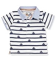 Autograph Pure Cotton Boat Print & Striped Rugby Shirt
