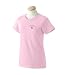 Personalized custom embroidered Breast Cancer Survivor pink support ribbon ladies t-shirt