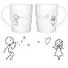 BoldLoft "From My Heart to Yours" Couple Coffee Mugs-Christmas Gift Ideas for Couples,Romantic Christmas Gifts for Him or for Her,Cute Christmas Gifts