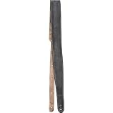 Fender Road Worn Distressed Leather Guitar Strap, Black