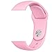 Apple Watch Band - FanTEK Soft Silicone Sport Style Replacement iWatch Strap for Apple Wrist Watch 38mm Models M/L Size (Light Pink)