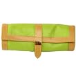 Travel Jewelry Roll Leather Compact Lime
