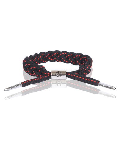 Rastaclat Shoelace Bracelet - Black Rose