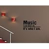 MUSIC IS NOT WHAT I DO IT'S WHO I AM Vinyl wall lettering stickers quotes and sayings home art decor decal