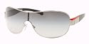 Prada Sport PS54HS 1BC5D1 Sunglasses Silver Frame With Gray Gradient Lens Size 01-33-135