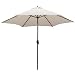 TropiShade TropiLight 9-Foot Bronze Aluminum Lighted Canvas Market Umbrella