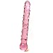 Deluxe Pink Nubby Glass Dildo