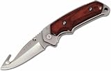 Buck Alpha Hunting Knife Rosewood Handle Guthook 154cm Steel Blade