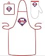Philadelphia Phillies Grilling Apron Set - Baseball Sports Merchandise