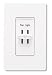 Lutron S2-LFSQH-WH Electronics Dual Slide-To-Off Fan and Light Control, White
