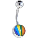 RAINBOW Logo Belly Button Ring