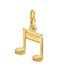 Musical Note Charm 9.5X7.75 14K Yellow 22823