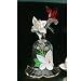 Collectible Painted Glass Cardinal Bird Magnolia Flower Painted Bell