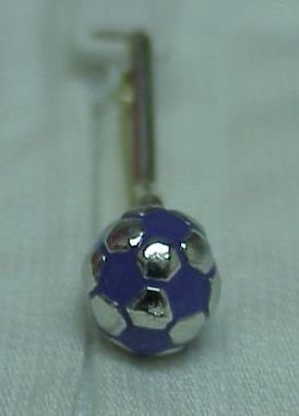 12pcs of Pewter Soccer Ball Zipper Pull - Purple (Brand New)