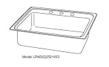 Elkay LRADQ1919-60-3 Lustertone Stainless Steel Sink with 3 holes