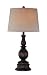Lite Source LS-20847D/BRZ Breyon Table Lamp, Dark Bronze with Linen Fabric Shade