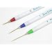 Set of 3 Sable NAIL ART Brushes Pen, Detailer Liner and Striper