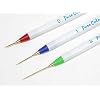 Set of 3 Sable NAIL ART Brushes Pen, Detailer Liner and Striper