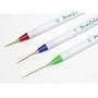Set of 3 Sable NAIL ART Brushes Pen, Detailer Liner and Striper