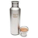 Klean Kanteen Reflect Stainless Steel 27 Ounce Water Bottle with Bamboo Cap