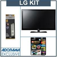 LG 42LK520 42 inch Class LCD HDTV, Full HD 1080p, with Accessory Kit (2 HDMI Cables, 1 RGB Cable, 1 Audio Cable, Plasma / LCD Cleaning Kit, Belkin 6-Outlet Surge Protector)