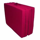Hide-a-Mat Foam Tri-Fold Foldable Multifunctional Full Size Burgundy Exercise/Sleeping Mat
