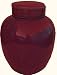 10â high Regal Chinese porcelain radish jar in ox blood red glaze.