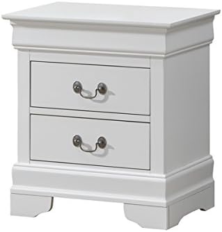 White 2-drawer Nightstand