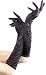 Gloves (temptress ruched satin) - Black