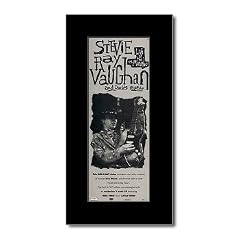 STEVIE RAY VAUGHAN Live At The El Mocambo 380x202mm Matted Music Print/Mini Poster - Black