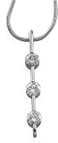 14K White Gold 1.00 ctw Diamond Pendant and Chain