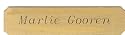 Engraved single line brass name plate