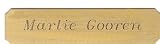 Engraved single line brass name plate