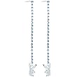 Playboy Bunny Logo Baby Blue Rhinestone Long Dangle Earrings