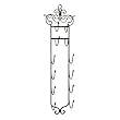 40" Vintage Fleur-de-Lis Decorative Towel or Wine Rack with 12 Hooks