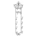 40" Vintage Fleur-de-Lis Decorative Towel or Wine Rack with 12 Hooks