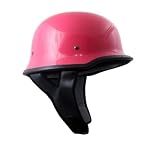 DOT German Style Pink Half Face Motorcycle Helmets
