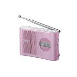SONY TV(1-3ch)/FM/AM PLLシンセサイザーハンディーポータブルラジオ ピンク ICF-M55/P