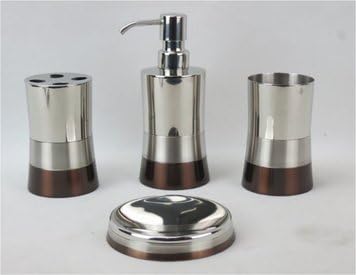 4 Piece Bathroom Accessory Set Color: Bronze
