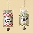 Club Pack of 12 Country Rustic Milk Can Christmas Ornaments 4"