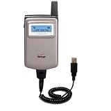 Coiled Power Hot Sync and Charge USB Data Cable w/ Tip Exchange for the Samsung SCH-i600 - Gomadic Brand