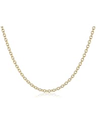 14K Yellow Gold 1.5mm Italian Rolo Chain Necklace, 20"