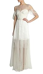 Lace Sleeveless Evening Dress/Maxi Dress  with a Brush/Sweep Train 