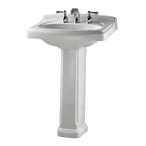 American Standard 0555.401.020 Townsend Pedestal Bathroom Sink with 4-Inch Faucet Spacing, White