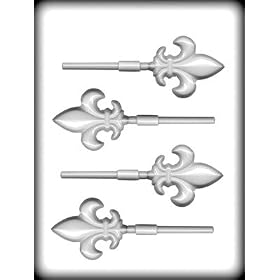 Buy 3-1 4 fleur de lis Hard Candy Mold: 3 Count by CKP now!