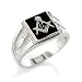 Men's Young Line Swarovski Crystal Masonic Ring, Size: 8-13